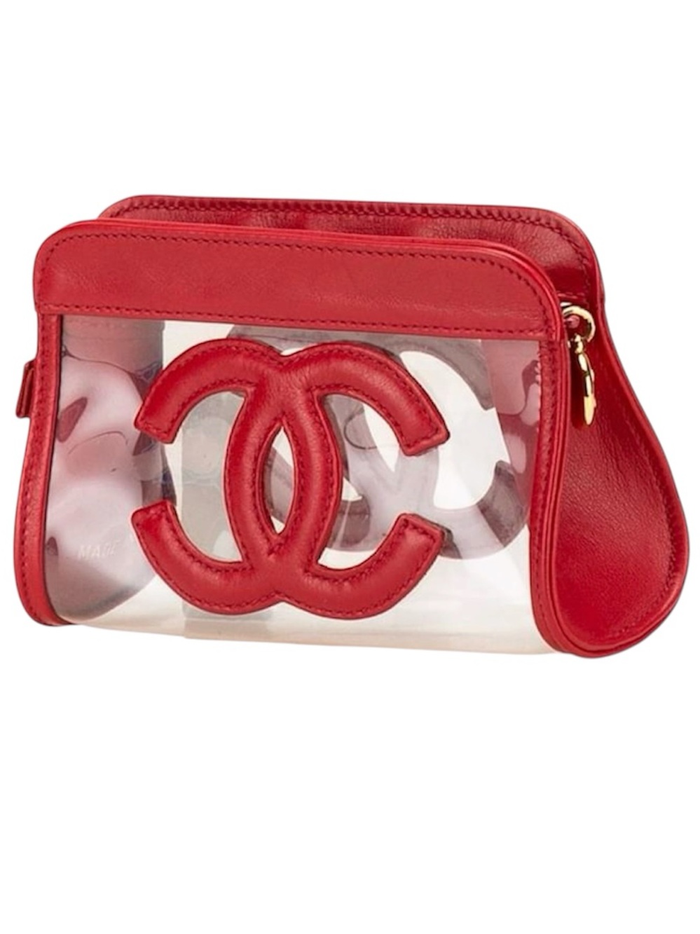 Authentic Chanel CC Logo Cosmetic Pouch
